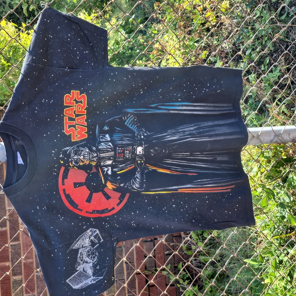 Vintage Star Wars Darth Vader Single Stitch T-Shirt Size XL Delta Tag Flaw Read